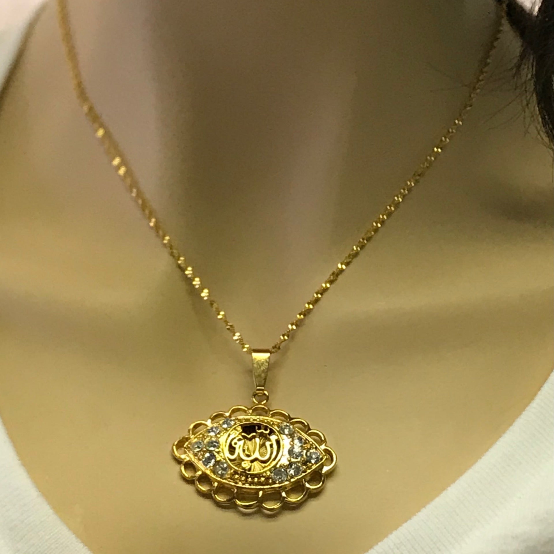 U7 Men Women Gold Allah Pendant Necklace Trendy Mulism Gifts - Walmart.com